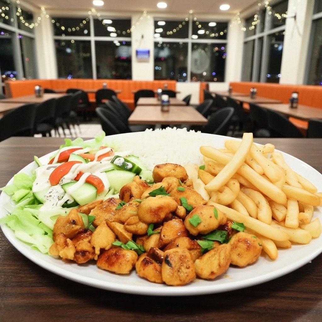 Chicken Platter with Fries and Salad